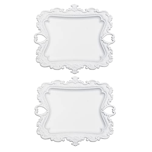 (2 Pack) Vintage Small White Ring Dish, Birthday & Wedding Gifts for Women，Wedding Ring Tray - White - color: White (2 Pack)