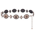 Montana West Rustic Couture's Large Western Concho Metal Belts for Women Cowgirl - color: Brilliant White