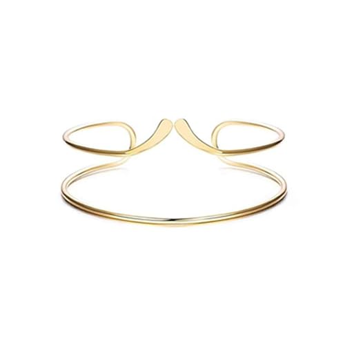 Long tiantian Gold Arm Cuff Upper for Women Bangle Bracelets Upper Arm Cuff Bracelet Trendy Armband Beach Jewelry Trendy Stuff Gifts - color: A8:gold Arm Cuff