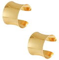 2Pcs Cuff Bangle Bracelet for Women Open Wide Wire Bracelets Gold Wrist Cuff Wrap Bracelet Adjustable - color: Gold3