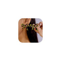 Boho Leopard Earrings for Women Bow Knot Statement Earrings Cheetah Exaggerate Earring Trendy Costume Jewelry Gift - color: Green
