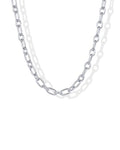 PAVOI 14K Gold Plated Chunky Chain Choker Necklaces for Women | Gold Statement Graduated Link Chain Necklace | Bold Oval Link Barbell Links Paperclip Chains - style: Oval Chain