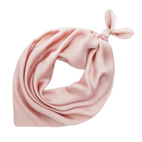vimate Head Scarf for Women Hair 27'' Square Satin Silk Feeling Bnadana Neck Scarf Handbag Accessories Etc - color: C41#. Pink