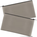 2 Pieces Money Bags with Zipper, 11x6.1 inch Money Pouch, Bank Bag, Cash Bag, Check Wallet, Cosmetics(Gray) - color: Grey, size: 2 Pieces