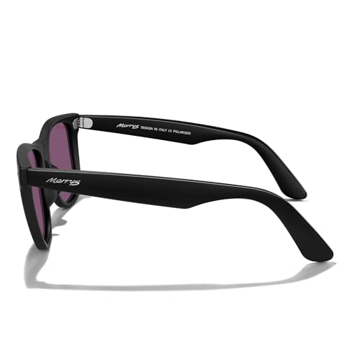 MERRY'S Classic Square Shape Polarized Sunglasses for Womens Mens Retro Designer UV400 Sun Glasses S6140 - color: Matte Black Frame/Green Mirror Lens