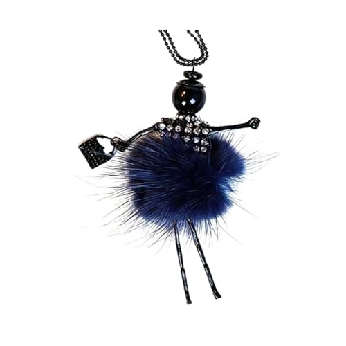 Crystal Paris Doll Necklace for Women, Handmade Cute Dress Long Chain Pendant Necklace Prom Costume Jewelry - style: 31
