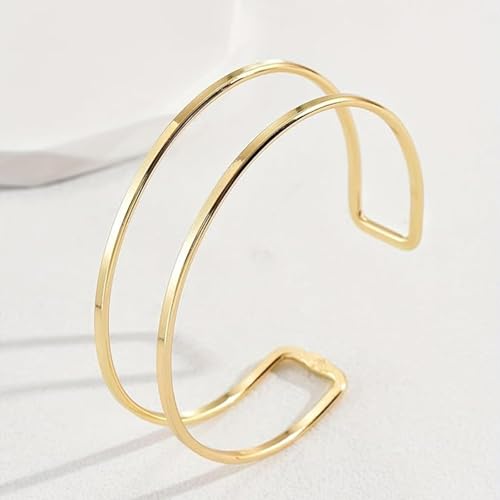 Arm Cuff Gold Arm Bracelet Handmade Upper Jewelry for Women Adjustable Bangle Armband Open Wrist Bracelets Greek Goddess Costume Halloween Costume - color: F:cuffgold-2pcs