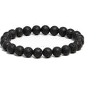 ANAYA AGATE Healing Crystal Bracelet for Women and Men – 8mm Round Beaded Bracelet for Men and Women – Unisex Stretchy Gemstone Bracelet for Healing and Protection - color: Lava Rock