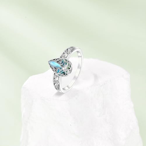 ONEFINITY Dragonfly Filigree Ring Sterling Silver Rings Gifts for Women Jewelry - style: Hummingbird