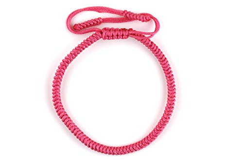 Dowling Brothers One Tibetan Monk Lucky Minimal Rope Buddhist Handmade Knot Bracelet - color: PINK