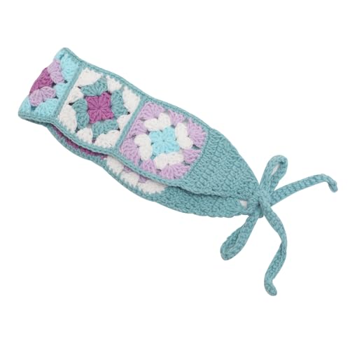 ZLYC Women Floral Headband Handmade Crochet Knit Vintage Hair Bands (Floral Blue) - color: Floral Blue