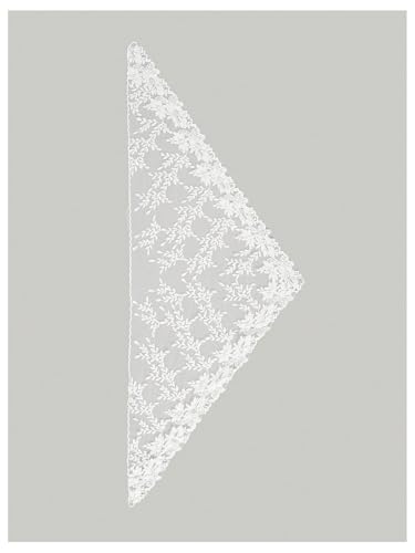 SweatyRocks Women's Floral Embroidery Lace Triangle Hair Scarf Headband Sheer Hair Bandana - color: White Embroidery, size: One Size