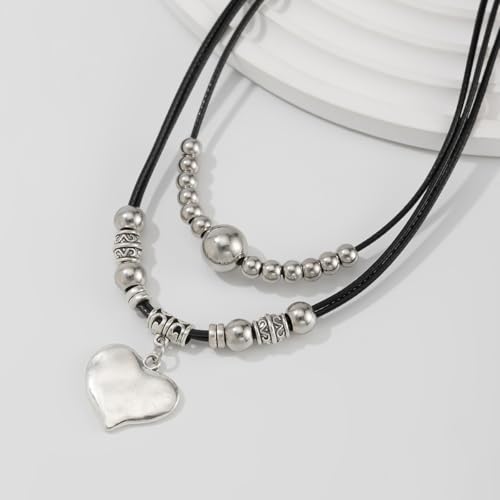 Sora Tuki Cowgirl Necklace Western Necklaces for Women Cowboy Necklace Country Necklace Cowgirl Jewelry for Women Western Choker Necklaces Boho Necklace for Women Turquoise Bead Leather Necklace - style: 1 - Heart