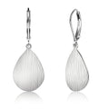14K Gold Dangle Earrings for Women，Lightweight Circle Disc Coin Geometric Flat Brushed Drop Earrings, Hypoallergenic Leverback Earrings Jewelry - color: Silver