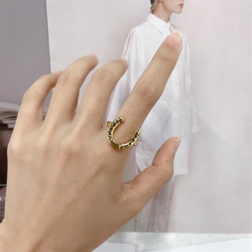 NewZenro 3PCS Western Cowboy Stacking Rings Set for Women Men Vintage Boho Cowgirl Hat Boot Horseshoe Stackable Statement Finger Band Rings Comfort Fit Country Concert Party Holiday Jewelry Size 7 - color: Gold