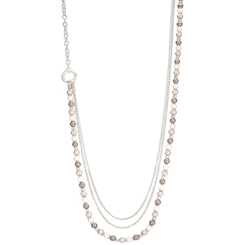 BULINLIN Layered Long Necklaces for Women Long Beaded Chain Necklace CostumeJewelry Mothers Day Gifts for Mom - color: 96-Champagne