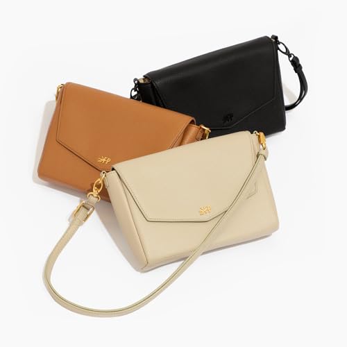 Freshly Picked Classic Crossbody Bag for Women - Stylish Handbag and Crossbody Purse Made with Premium Vegan Leather - color: Ebony