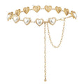 Luvatar Fashion Metal Waist Chain Belt Blouse Dress Sweater Chain Belt… - color: Golden-s95