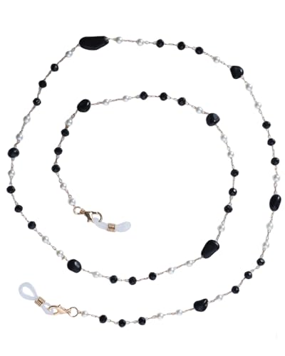 Bohemia Glasses Chain for Women - Boho Sunglasses Holders Around Neck Eyeglasses Charms for Eyewear Retainer Strap - color: Black