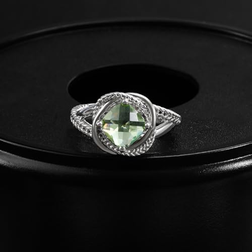 Designer Cubic Zirconia Statement Ring Antique Twisted Cable Wire Rings for Women Fashion Jewelry Gift - color: Green
