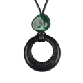Bohemian Necklaces for Women Long Leather Necklace with Large Pendant Chunky Boho Hippie Jewelry Pendant Chocker Necklace - style: Large Pendant Necklace