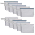 10 Pieces Cotton Canvas Makeup Bag with Bottom and Strap, Multi-Purpose Cosmetic Bag with Zipper Travel Toiletry Pouch, Blank DIY Craft Bag (Grey, XS) - color: Grey, size: XS