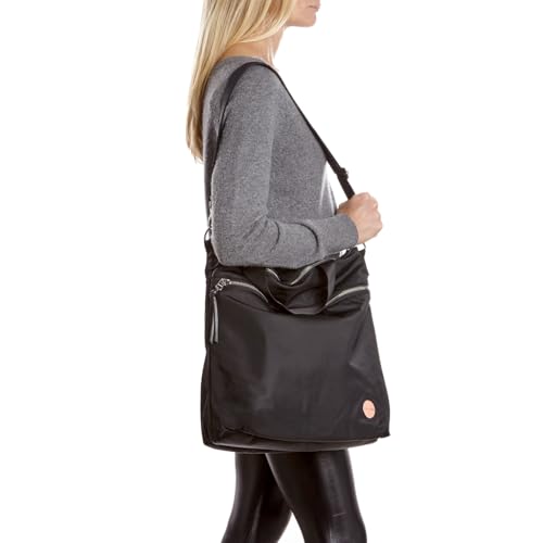 shortyLOVE Wonder Crossbody Messenger Bag - Womens Stylish Nylon Travel Handbag with 55" Adjustable Removable Strap - color: Black