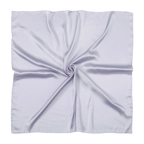 RIIQIICHY 35 Inch Head Scarf for Women Hair Scarf Like Silk Scarf Square Scarf Bandanas for Women - color: Blue-grey