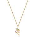 Fettero Animal Necklaces for Women 14K Gold Plated Charm Snake Necklace Elephant Bird Cat Butterfly Pendant Cute Dainty Necklace Jewelry - style: Snake-C
