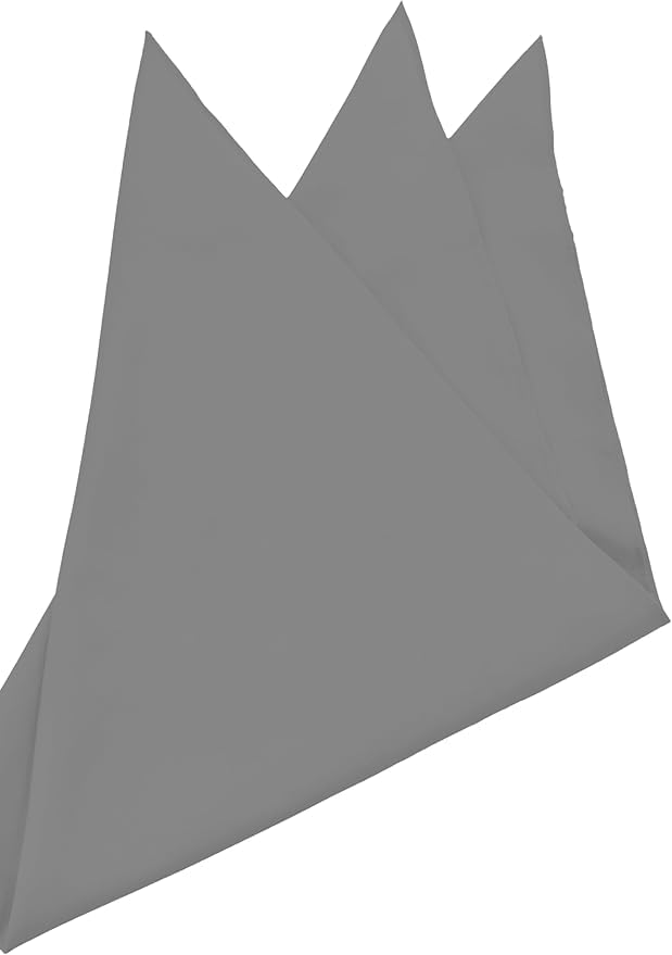 100% Cotton Bandana 27x27 Large Solid Head Scarf for Men Women Thick Opaque Reusable Wrapping Cloth Gift & Lunch - color: Dark Grey 6 Pack