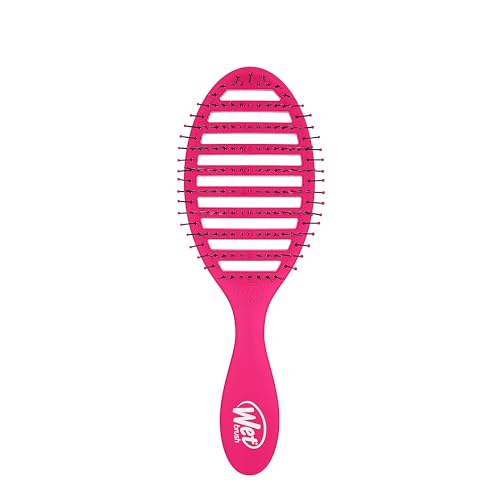 Wet Brush Speed Dry Hair Brush - Pink - Vented Design and Ultra Soft HeatFlex Bristles Are Blow Dry Safe With Ergonomic Handle Manages Tangle and Uncontrollable Hair - Pain-Free - color: Pink, size: 1 Count (Pack of 1)