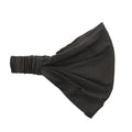 Motique Accessories Wide Cotton Head Band Solid Boho Yoga Style Soft Hairband for Women (Dark Grey) - color: Dark Grey