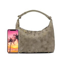 Luxurious Suede Slouch Hobo Bag for Women Woven Leather Shoulder Bags Top-Handle Purses