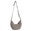 Nylon Crescent Crossbody Bag for Women Purses Trendy Men,Small Travel Sling Bag Hobo - color: Grey, size: Small