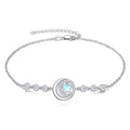 YAFEINI Ankle Bracelets for Women Sterling Silver Mermaid Turtle Ladybug Butterfly Moon Star Pineapple Anklet Link Chain Anklets Jewelry Gifts for Women - style: Star moon anklet