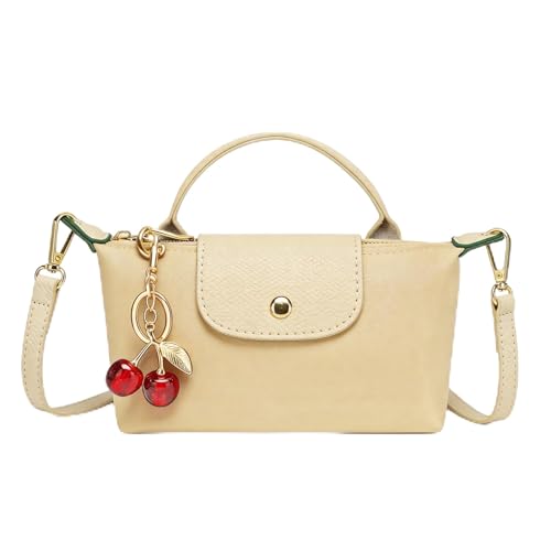 Dreubea Womens Chic Mini Bag Convertible Crossbody & Top-Handle Handbag for Everyday Elegance - color: Butter