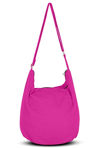 Your Cozy Hobo Sling Bags For Women Crossbody Bag Thai Top Handmade Shoulder Bag with Adjustable Strap - color: Pink