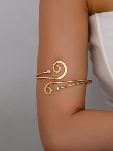 AIBFRID 3 Pcs Arm Cuff Jewelry for Women Adjustable Arm Cuff Bangle Band Armlet Upper Arm Cuff Bracelet - color: Beach Party