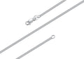 BORUO 925 Sterling Silver Snake Chain Necklace | Waterproof 14K Gold Plated Snake Chain | 1mm 1.5mm Solid Italian Nickel-Free Necklace Lobster Claw Clasp 14-30 Inch - color: Waterproof White Gold Plated Stainless Steel 1mm, size: 16 Inch