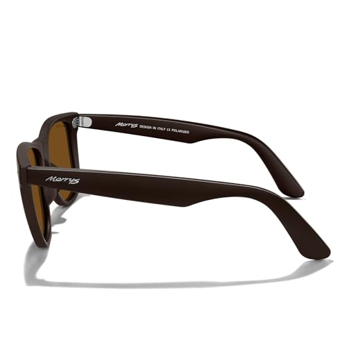 MERRY'S Classic Square Shape Polarized Sunglasses for Womens Mens Retro Designer UV400 Sun Glasses S6140 - color: Brown Frame/Brown Lens