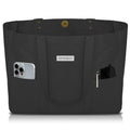 HOMESPON Large Canvas Tote Bag for Women Everything Bag with Pockets and Laptop Sleeve - color: Black