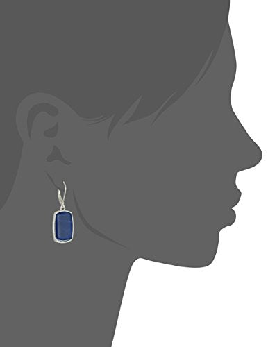 Nine West Women's Drop Earrings, Fashion Jewelry Accessories for Everyday and Special Occasion Wear, Lightweight Statement Earrings for Day and Evening Looks - color: Blue Stone - Silver