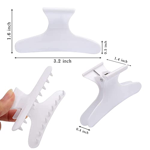 Ondder Hair Clips for Styling and Coloring - Butterfly Clamps, Claw Clips, Hair Accessories for Professionals and Women - color: Black & White & Blue
