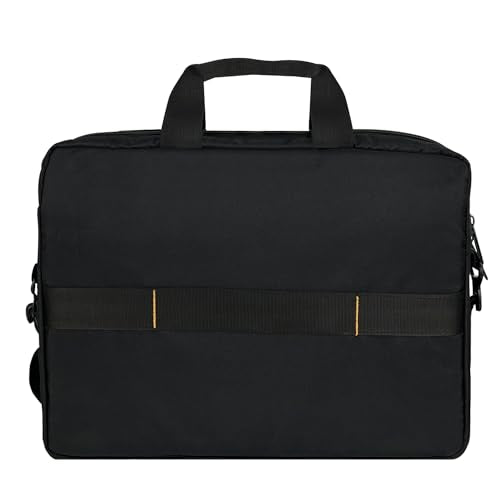Amazon Basics 15.6 in Laptop Bag with Shoulder Strap and Handle, Large Capacity, Spacious Compartments, Black - size: 15.6 Inch, style: 1-pack