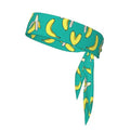Sports Head Tie Westie Dogs Beach Summer Tropical Tie Sweatband Headband Men Women Elastic Bandana Adjustable Non-Slip Moisture Wicking for Running Football Yoga Workout Athletic Hair Ninja Head Band - color: Bananas On Green