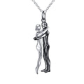 FLYOW S925 Sterling Silver Best Friend Couple Pendant Friendship Sun Moon Lotus Yin Yang Matching Bff Necklace for Women Jewelry - style: unity