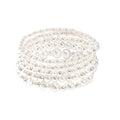 14K Gold Plated Beaded Bracelets Stack Set for Women,Stretch Boho Colorful Beads Ball Jewelry Friendship Summer Trendy - color: Silver pearl