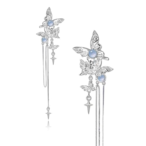 Stylish long tassel earrings Elegant butterfly pendant earrings for women (M2935-1)