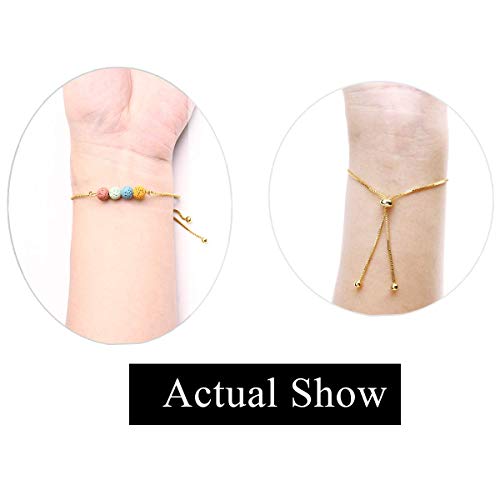 Jardme Essential Oil Diffuser Bracelets, 14K Gold Link Bracelets for Women, Birthday Gifts for Women Mom - color: Chroma Lava