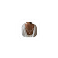 Layered Pearl Pendant Back Chain Necklace Bridal Wedding Pearl Backdrop Jewelry Summer Beach Crystal Backless Body Jewelry for Women Dress